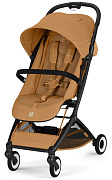 Прогулочная коляска Cybex Orfeo BLK 2026 Cinnamon Yellow с бампером и дождевиком
