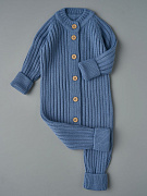 Комбинезон вязаный Little Star Лапша 0001 (ЧЗ-нк) синий индиго 56