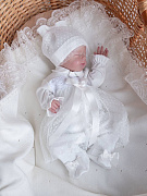 Комплект на выписку НаследникЪ Выжанова для девочки 2 пр. 01030-02002-031 ЧЗ экрю 56