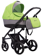 Детская коляска Bebetto Magnum 3 в 1 с автокреслом Avionaut Cosmo 193 серый+зеленый, черная рама
