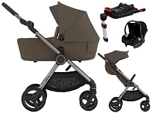 Детская коляска Anex iQ Premium NT 4 в 1 и автокресло Biuco BC100B + База Anex Karwala ISOFix iq-21 Bruna