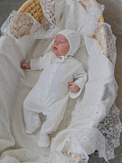 Комбинезон и чепчик НаследникЪ Выжанова 202-02002 ЧЗ экрю 56