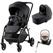 Коляска 3 в 1 Britax Roemer RIO Style и автокресло Baby-Safe PRO Style Teak + Vario Base 5Z Carbon Black