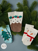 Носочки тонкие Little Star новогоднее ассорти-3, 7-9 см 1