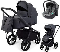 Детская коляска Rant Flex Forma 3 в 1 RA124 с автокреслом Miro Olive Graphite графит