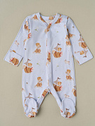 Комбинезон на кнопках Little Star Мишка с зайкой на кораблике 30032 (ЧЗ-мз) голубой 62
