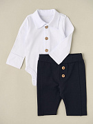 Боди, штанишки Little Star 72202 (ЧЗ-мз) белый/синий 62