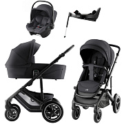 Коляска 4 в 1 Britax Roemer Smile 5Z Style и автокресло Baby-Safe Core Midnight Grey2 + Vario Base 5Z Carbon Black
