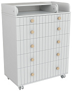 Комод Lunna Charm 800/5 МДФ белый
