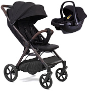 Прогулочная коляска Peppy Vigo с автокреслом Rise Black Black черный