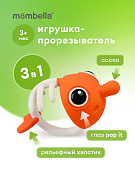 Прорезыватель Mombella Рыбка, силиконовый 02101 оранжевый