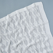 Плед вязаный Little Star Ромбики 90х90 см белый