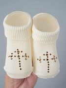 Носочки трикотажные Little Star Крестик Straz 00042 (ЧЗ-мз) крем, 8 см