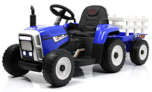 Детский электромобиль RiverToys Трактор H444HH синий