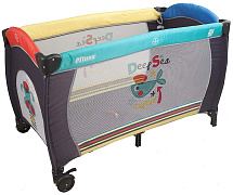 Манеж-кровать Pituso Granada двухуровневый Песик Grey/Серый