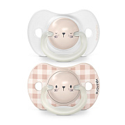 Набор Соска-Пустышка Suavinex Physiological Pro Animals 0-6 мес. 2 шт 308214 RABBIT