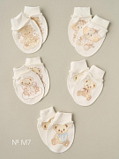 Антицарапки Little Star 5 пар 21-5 (ЧЗ-мз) №М7, интерлок крем 62