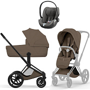 Коляска Cybex Priam V Matt Black Style Cloud T Mirage Grey 3 в 1 Coconut Brown