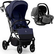 Прогулочная коляска Sweet Baby Aura Plus Basic SBL + автокресло Premier Grey Dark Blue