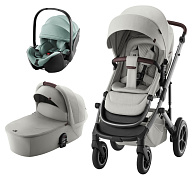 Коляска 3 в 1 Britax Roemer Smile 5Z LUX и автокресло Baby-Safe PRO Jade Green Linen Grey