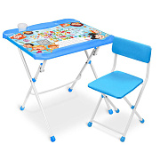 Детский набор мебели Nika со столом-партой и двухсторонним пеналом Азбука КНД4П/1