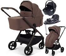 Детская коляска Rant Aventa 4 в 1 с автокреслом Aster Zero Black и базой Beige