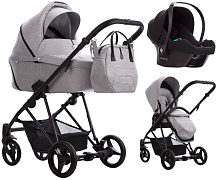 Детская коляска Bebetto Yoddi 3 в 1 с автокреслом Avionaut Cosmo 04 св.серый