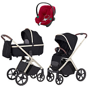 Коляска Carrello Vector CRL-6550 и автокресло Cybex Aton B2 Dynamic Red 3 в 1 Pearl Black