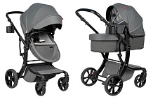 Детская коляска трансформер Aimile Spring темно-серый
