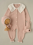 Комбинезон с воротником, чепчик, носочки Little Star Классик 807333 (ЧЗ-нк) пудровый/крем 62