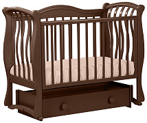 Детская кроватка Кубаньлесстрой Маргаритка БИ 08.4 (маятник универсальный) 120x60 см орех темный