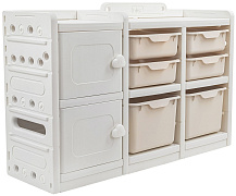 Стеллаж для игрушек Pituso Simple с ящик-и Grey/Серый