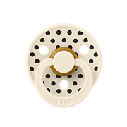 Пустышка латексная Bibs Studio Colour - Polka, 0+ мес. 10034216 Ivory/Black