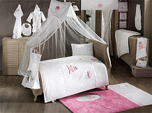 Детский комплект в кроватку Kidboo Teddy Boo 6 предметов Pink