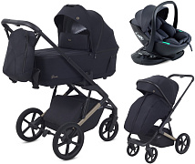 Детская коляска Rant Garda 4 в 1 с автокреслом Miro Dark Grey и базой Black