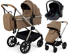 Детская коляска Rant Moss Prime 3 в 1 с автокреслом Miro Black Beige
