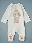 Комбинезон на молнии Little Star Зайка - Циркач (интерлок) 0208 (ЧЗ-мз) крем 74