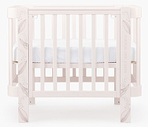 Детская кроватка-трансформер Happy baby Mommy Love с опускающимся мех-ом 140х70 Pink nova
