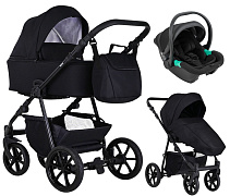 Детская коляска Pituso Tossa 3 в 1 с автокреслом Santiso Pro Black TS/50/02 Black