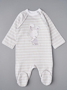 Комбинезон на молнии Little Star Зайка Малыш 0208 (ЧЗ-мз) серая полоска 56