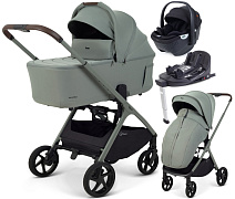 Детская коляска Rant Aventa 4 в 1 с автокреслом Aster Zero Black и базой Olive