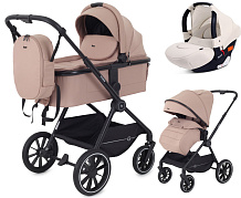 Детская коляска Rant Moss 3 в 1 с автокреслом Rant Cruise Beige Latte beige