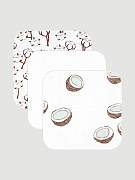 Муслиновые салфетки Mjolk 3 шт 23х23 см Кокосы/Крокодилы/Брусника