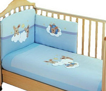Комплект в кроватку Feretti Rabbit 6 предметов лонг голубой