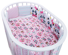 Комплект в детскую кроватку Indigo Малыши 6 предметов пандочки