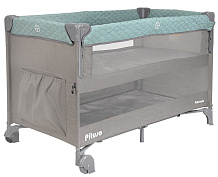 Манеж-кровать Pituso Valencia двухуровневый BS02-2-Mint grey