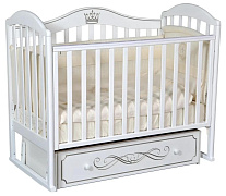 Детская кроватка Кедр Emily 2 (маятник универсальный) белый