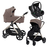 Детская коляска 3 в 1 Espiro Only 2025 и автокресло Pi Black 408 nude brown/Чёрный (Black 110)