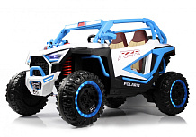 Детский электромобиль RiverToys E001EE бело-синий