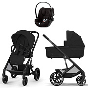 Коляска Cybex Balios S Lux BLK complete Cloud G Magic Black 3 в 1 Moon Black с дождевиками